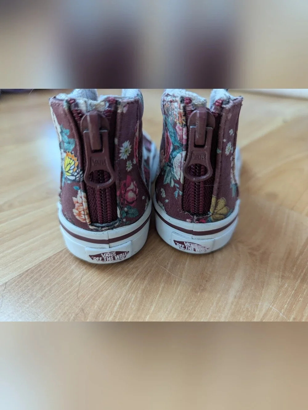 Vans Sk8-Hi Zip Floral High Top Sneakers Toddler Size 5.5